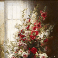 Bouquet et violon 70 x 50 cm