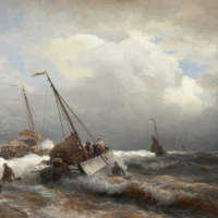 Le débarquement en mer agitée 70x50 Cm