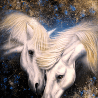 Chevaux d'amour 70x90 cm